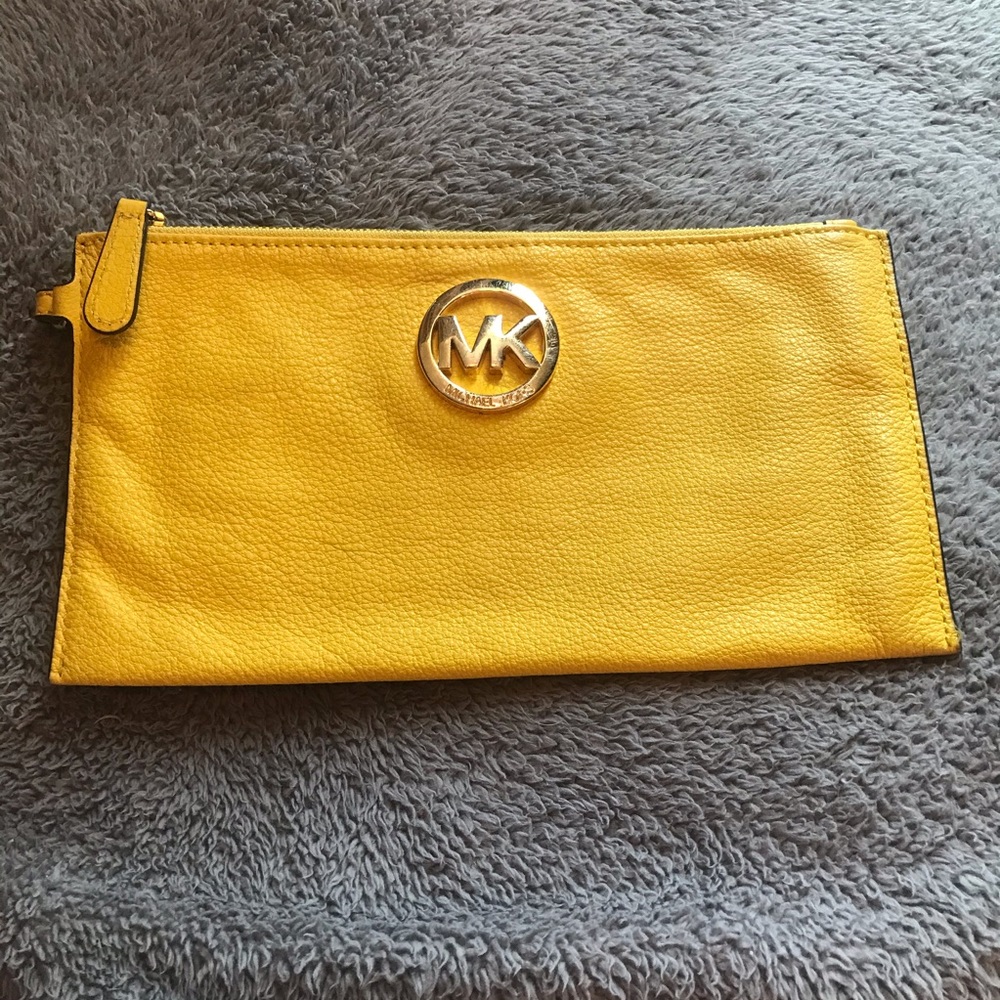 Yellow Michael Kors clutch